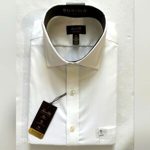 Tasso Elba Non Iron Supima Solid Dress Shirt